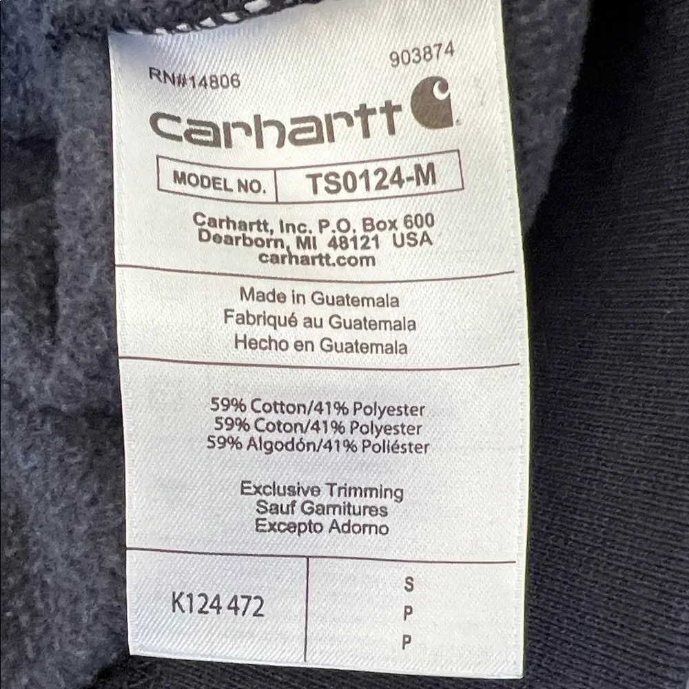 NWOT Carhartt Men's Marquette Crewneck Sweatshirt New Navy in Size S